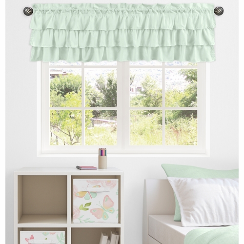 Butterfly Floral Collection Tiered Window Valance - alt image 1