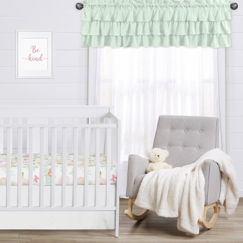 Butterfly Floral Collection Tiered Window Valance - alt image 2