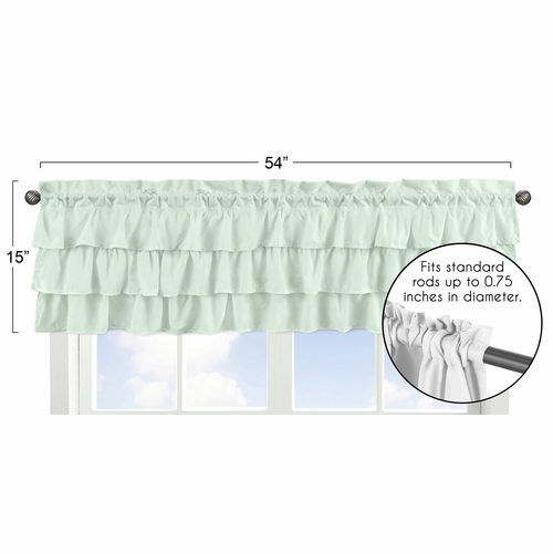 Butterfly Floral Collection Tiered Window Valance - alt image 4