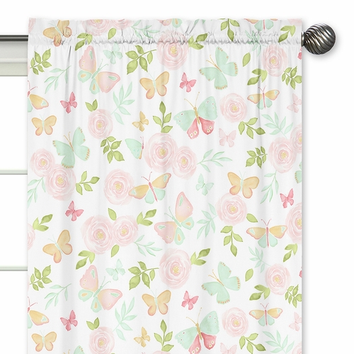 Butterfly Floral Collection Window Panels - Set of 2 - alt image 2