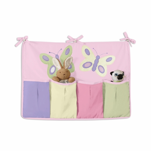 Butterfly Pink and Purple 11 Piece Bumperless Crib Bedding Collection - alt image 3