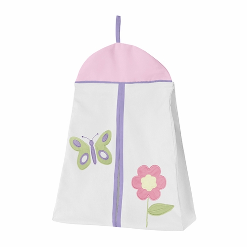 Butterfly Pink and Purple 11 Piece Bumperless Crib Bedding Collection - alt image 4