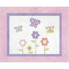 Butterfly Pink and Purple Accent Floor Rug