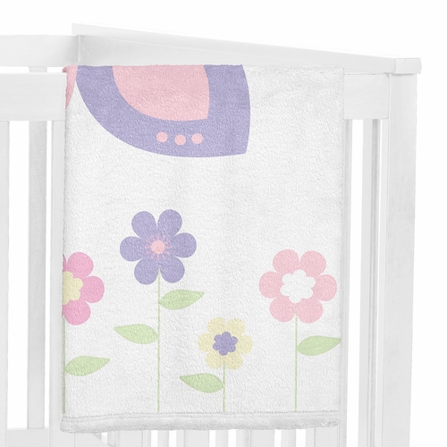 Butterfly Pink and Purple Collection Monthly Milestone Baby Blanket - alt image 2