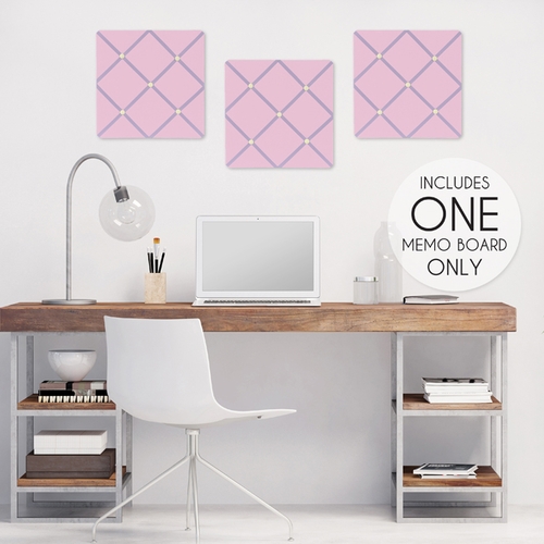 Butterfly Pink and Purple  Fabric Memo Board - alt image 1