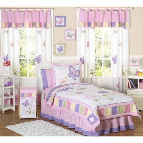 Butterfly Pink and Purple Twin Bedding Collection