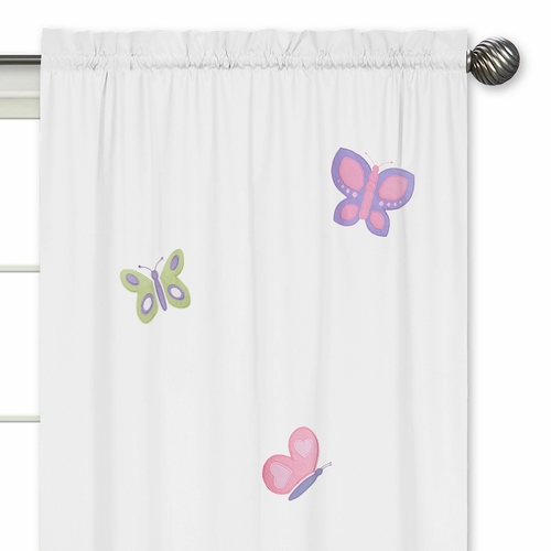 Butterfly Pink and Purple Window Panels - Set of 2 - alt image 2