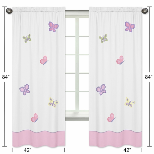 Butterfly Pink and Purple Window Panels - Set of 2 - alt image 4