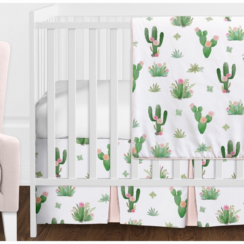 Cactus Floral Collection 11 Piece Bumperless Crib Bedding - alt image 1