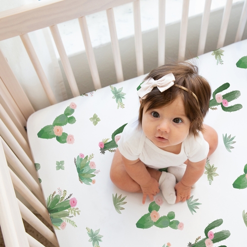 Cactus Floral Collection 2 Pack Crib Sheets - alt image 3