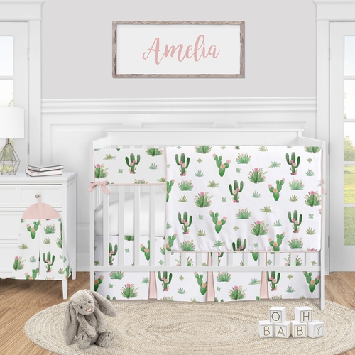 Cactus Floral Collection 5 Piece Crib Bedding