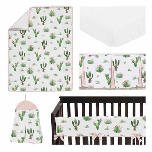 Cactus Floral Collection 5 Piece Crib Bedding - alt image 1