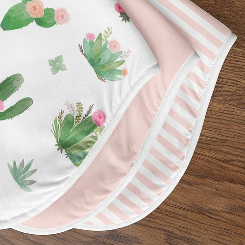 Cactus Floral Collection Absorbent Burp Cloths - 3 Pack Set - alt image 4