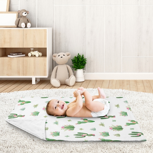 Cactus Floral Collection Baby Blanket - alt image 2