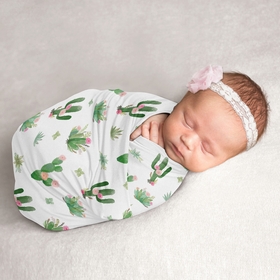 Cactus Floral Collection Baby Swaddle Blanket