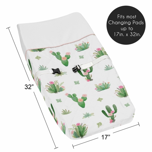 Cactus Floral Collection Changing Pad Cover - alt image 4