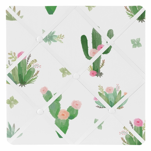 Cactus Floral Collection Fabric Memo Board