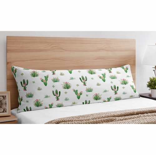 Cactus Floral Collection Full Length Body Pillow Cover - alt image 1