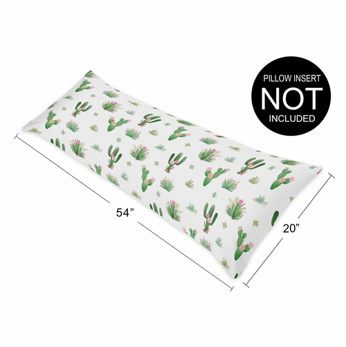 Cactus Floral Collection Full Length Body Pillow Cover - alt image 3