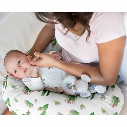 Cactus Floral Collection Nursing Breastfeeding Pillow Cover - alt image 1