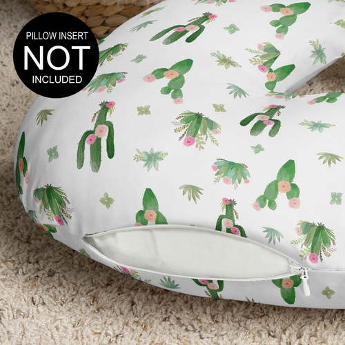 Cactus Floral Collection Nursing Breastfeeding Pillow Cover - alt image 2