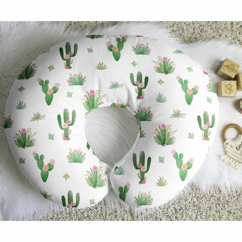 Cactus Floral Collection Nursing Breastfeeding Pillow Cover - alt image 4