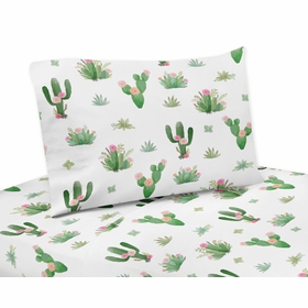Cactus Floral Collection Queen Sheet Set