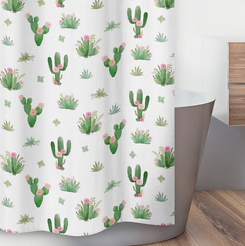 Cactus Floral Collection Shower Curtain - alt image 2