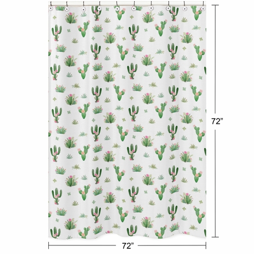 Cactus Floral Collection Shower Curtain - alt image 4