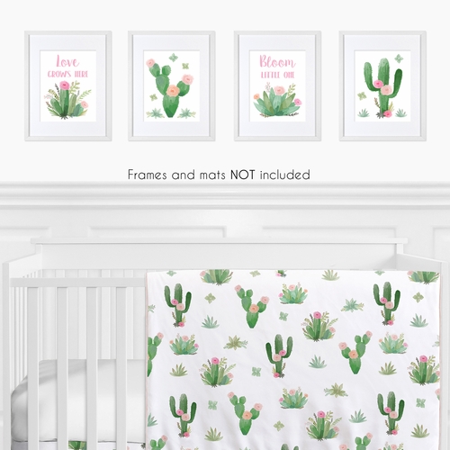 Cactus Floral Collection Wall Art Prints - Set of 4 - alt image 1