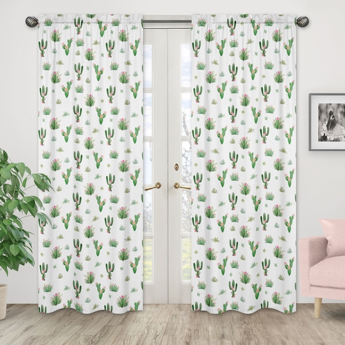 Cactus Floral Collection Window Panels - Set of 2 - alt image 1