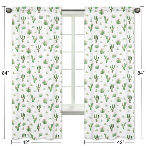 Cactus Floral Collection Window Panels - Set of 2 - alt image 4