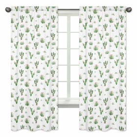 Cactus Floral Collection Window Panels - Set of 2