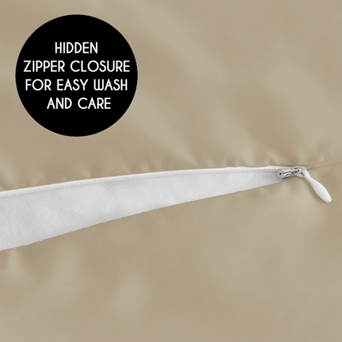 Camel Microsuede Full Length Body Pillow Cover - alt image 2