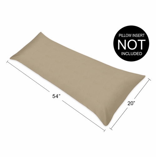 Camel Microsuede Full Length Body Pillow Cover - alt image 3