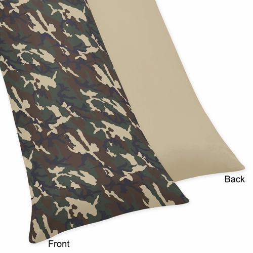 Camo Green Collection Full Length Body Pillow Cover