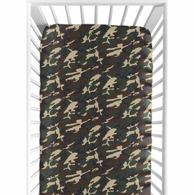 Camo Green Crib Sheet - Camo Print