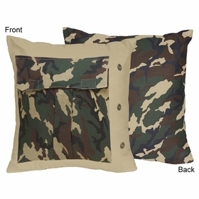 Camo Green Decorative Accent Throw Pillow
