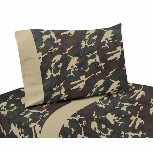 Camo Green Twin Sheet Set