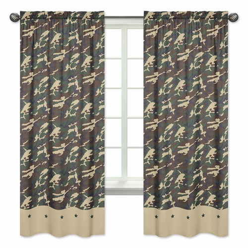 Camo Green Window Panels - Set of 2
