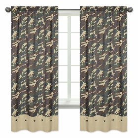 Camo Green Window Panels - Set of 2