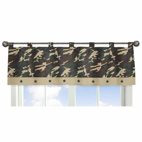 Camo Green Window Valance