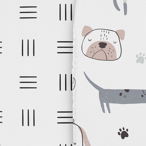 Cartoon Puppy Collection 2 Pack Baby Bassinet Fitted Sheets - alt image 4