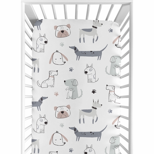 Cartoon Puppy Dog Collection 2 Pack Crib Sheets - alt image 1