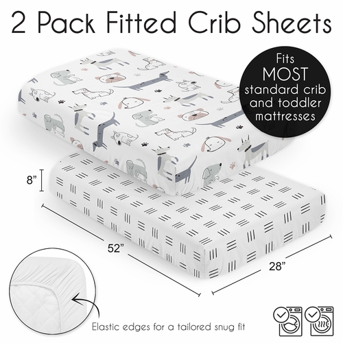 Cartoon Puppy Dog Collection 2 Pack Crib Sheets - alt image 5