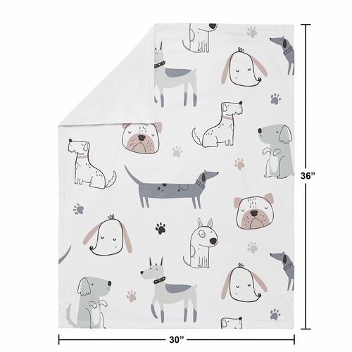Cartoon Puppy Dog Collection Baby Blanket - alt image 3