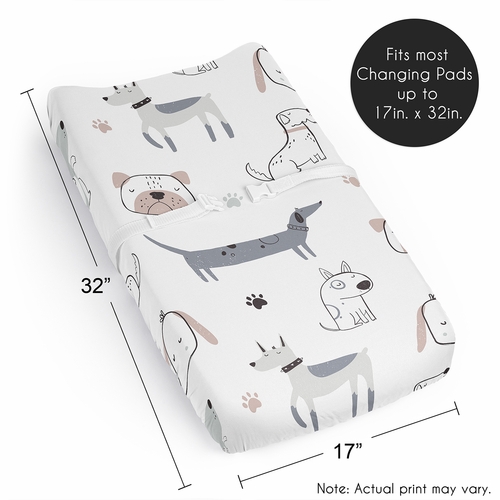 Cartoon Puppy Dog Collection Changing Pad Cover Sheet - alt image 5