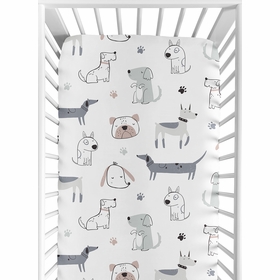 Cartoon Puppy Dog Collection Crib Sheet