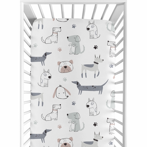 Cartoon Puppy Dog Collection Crib Sheet