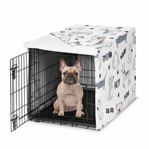 Cartoon Puppy Collection Dog Crate Kennel Cover 30in.